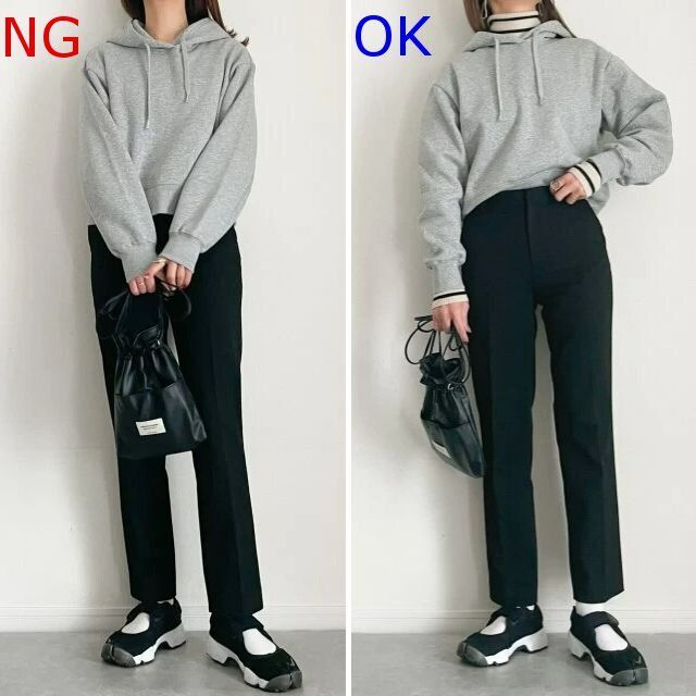 大人のレディースパーカNGコーデ
