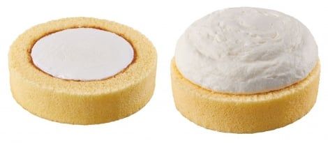 ローソンスイーツ定番品『プレミアムロールケーキ』と47%増量の『盛りすぎ！プレミアムロールケーキ』