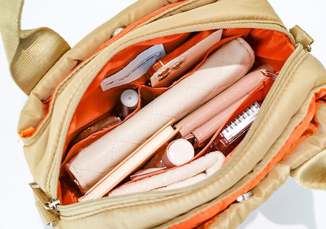 JTB完全監修 旅がもっと楽しくなる！キルティングショルダーバッグ BEIGEは3ルーム仕様