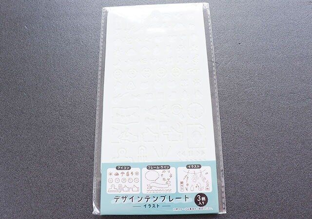 セリアのデザインプレート 3枚 イラストのパッケージ