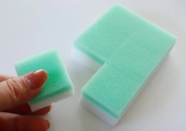 ダイソーのセスキ 炭酸ソーダプラス メラミンスポンジ（落ち落ちV）の内容量
