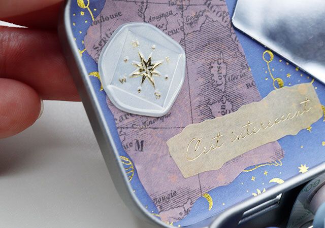 セリアのシール 20片 クラシックマジックを貼り付けた様子