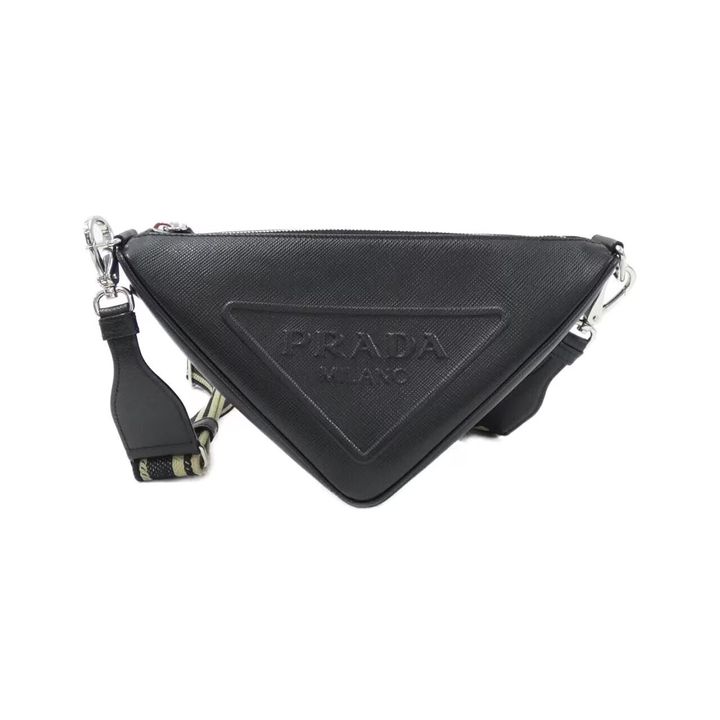プラダのトライアングル レザー ミニバッグ