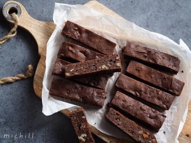 バレンタインスイーツのブラウニーのレシピ