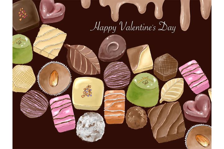 いろいろなチョコがあって目移りしそう