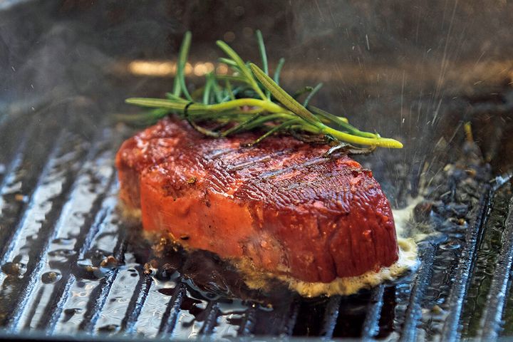 3Dフードプリンターで作った植物肉ステーキ