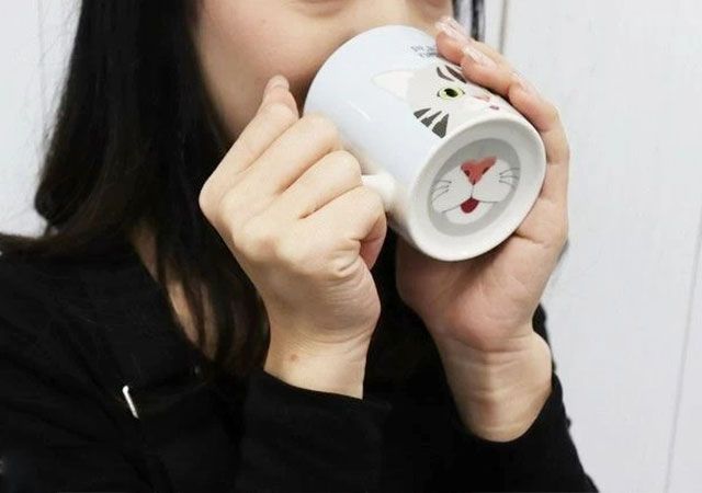 ダイソーのノーズマグカップ