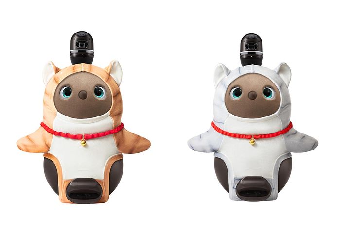 ねこみみベロア トラ猫（しっぽ付き）／￥13,970（税込み） （写真・左）ライトブラウン（写真・右）ライトグレー