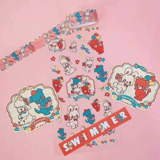 マスキングテープとシールとダイカットシール