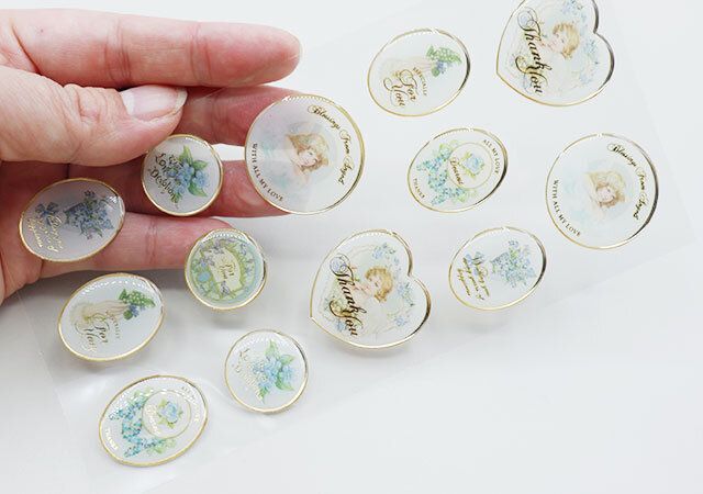 セリアのラッピングシール 13片 ロマンティックファンタジー