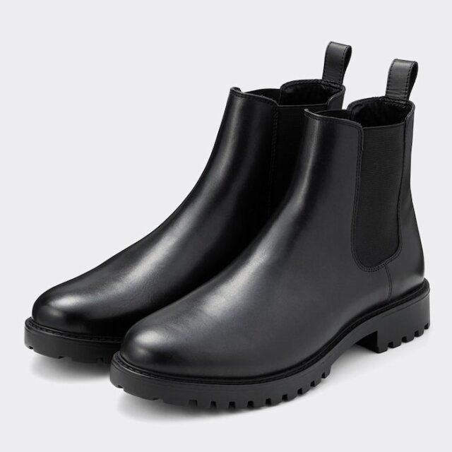 GUリアルレザーサイドゴアブーツ