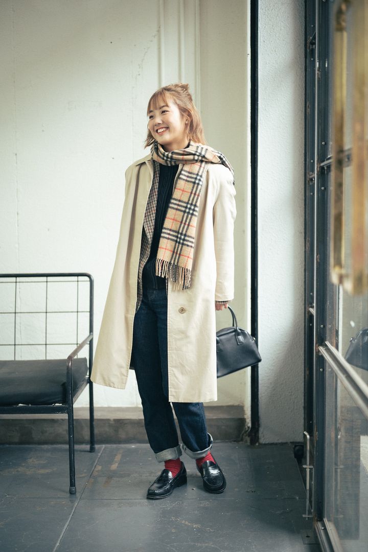 2月上旬の“デニム”着まわし。チェック柄×赤でトラッドに装うのが気分！【FUDGE FRIEND おしゃれさんの毎日コーディネート】