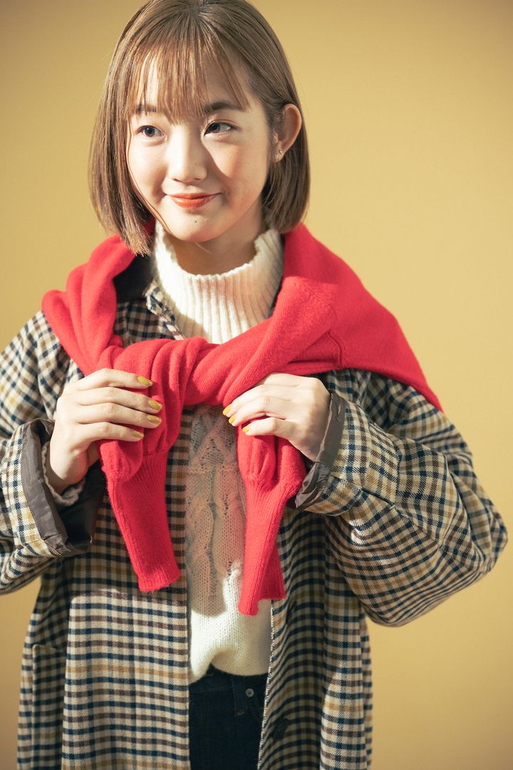 2月上旬の“デニム”着まわし。チェック柄×赤でトラッドに装うのが気分！【FUDGE FRIEND おしゃれさんの毎日コーディネート】