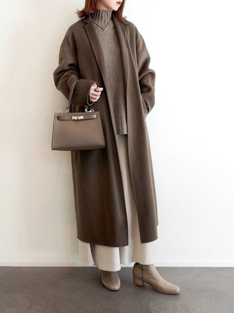 冬のブラウンコーデ