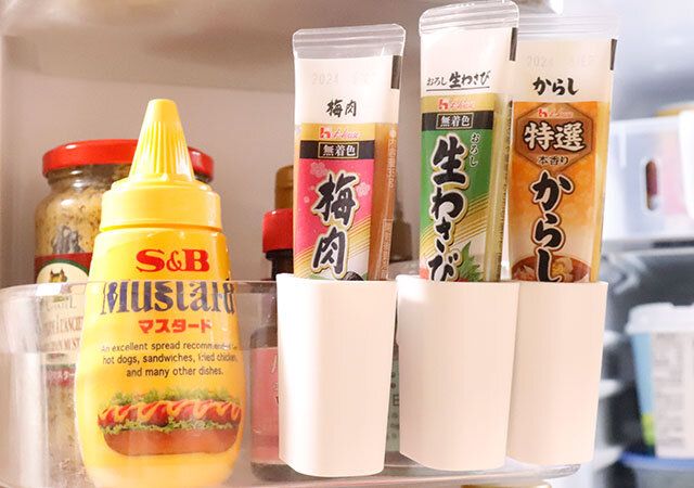 薬味チューブケース シングル 3Pの使用例