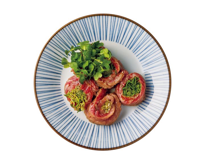 池尻大橋〈OMA〉の「経産牛のかいわれ肉巻き」