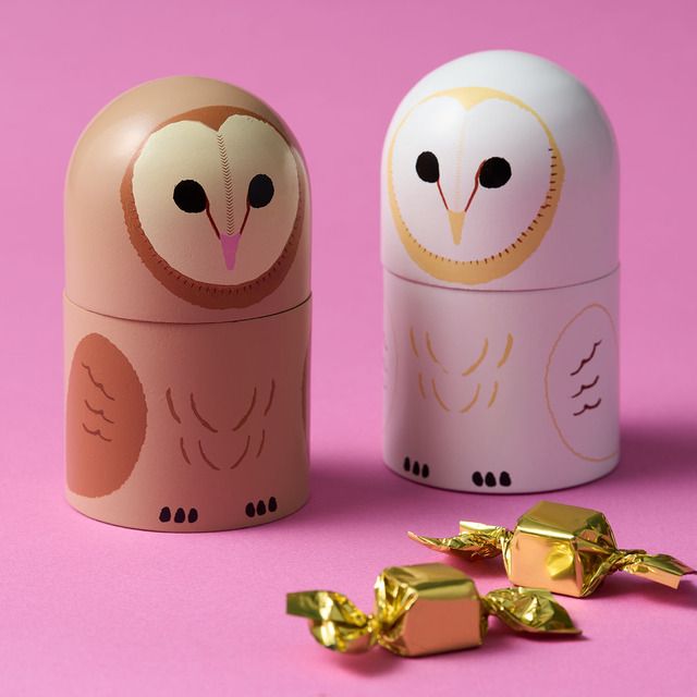 オリジナル 木のフクロウに入ったチョコ