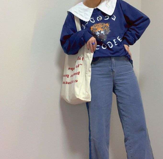 しまむらの「キルト襟ブラウス」