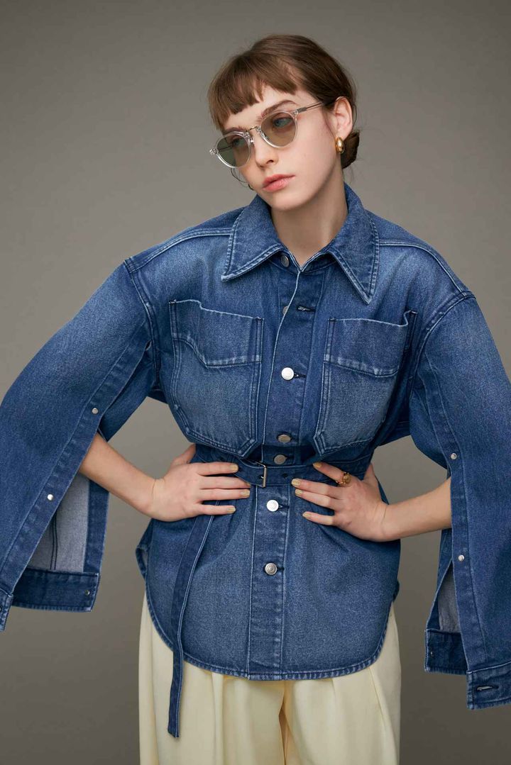 画像: near.nippon OPEN SLEEVE JACKET￥47,300（税込）／JAPAN DENIM ※3月下旬入荷予定 サングラス￥25,300（税込）／ADSR ピアス￥51,700（税込）／TOM WOOD オーバルリング￥46,200（税込）／GOOSSENS Paris 出典：パリゴ