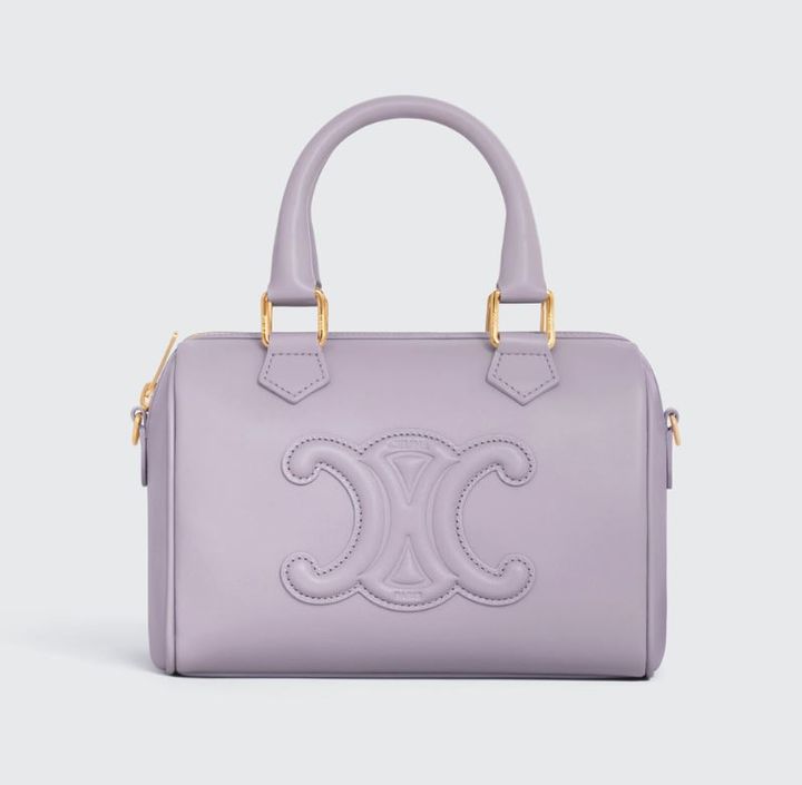 セリーヌ トリオンフ パープル ミニボストンバッグ