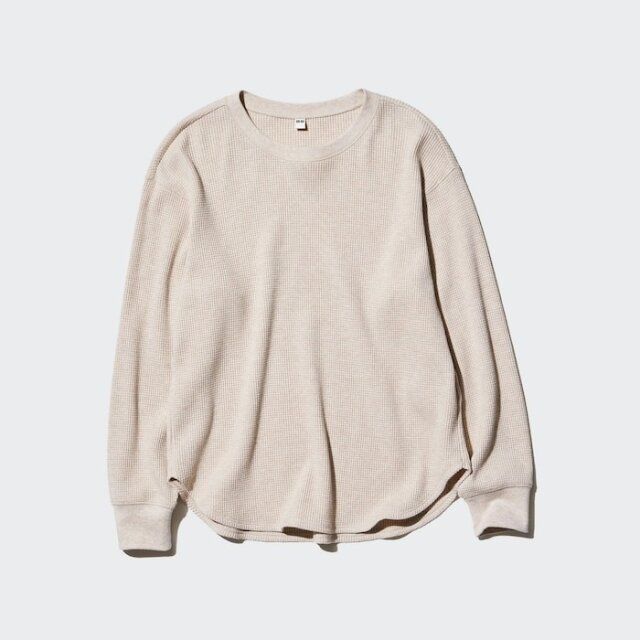 ユニクロ ワッフルクルーネックT