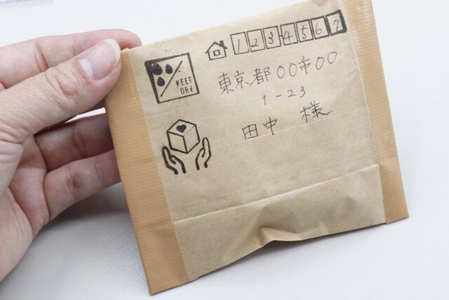 キャンドゥのクリアスタンプ デリバリーの完成例