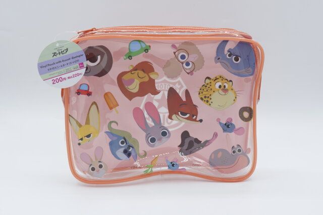 ダイソーのズートピア柄ポーチ