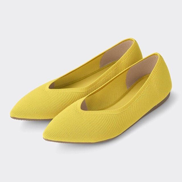 GU ウォッシャブルニットフラットシューズ