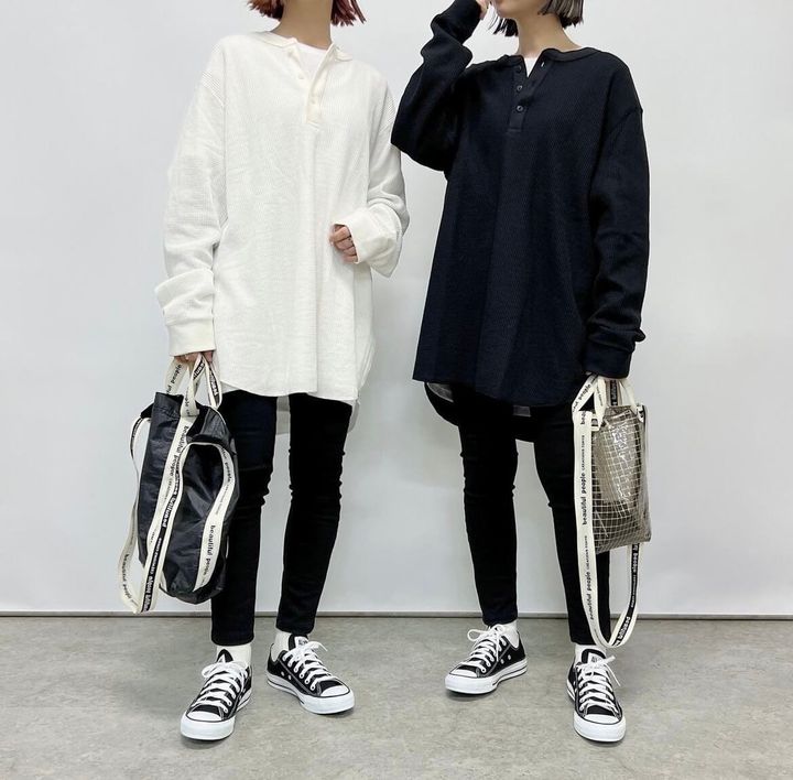 UNIQLO_ワッフルヘンリーネックＴ_2