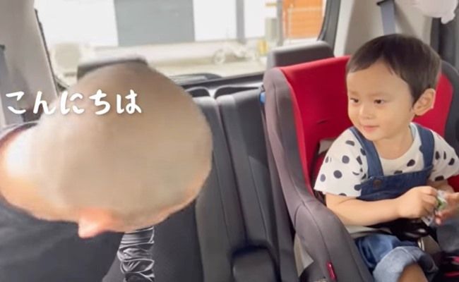 今日はパパが丸刈りに大変身！