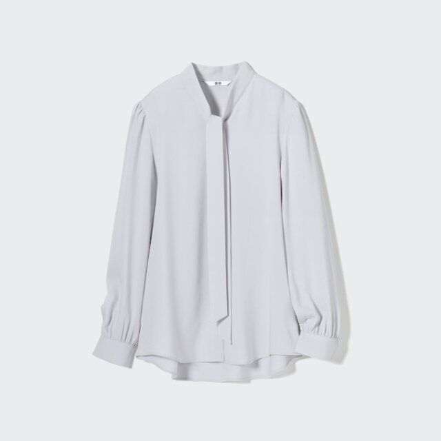 ユニクロ レーヨンボウタイブラウス