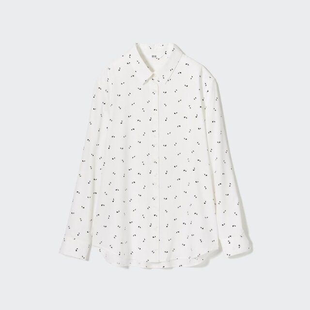 ユニクロ レーヨンプリントブラウス