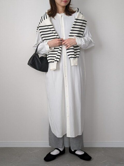 春のボーダーカーディガンコーデ