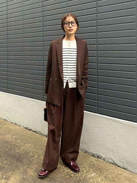 春のボーダーカーディガンコーデ