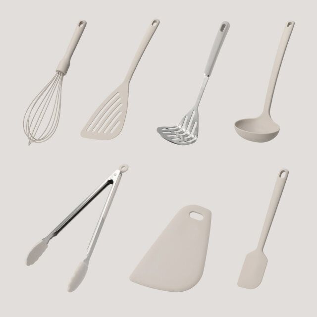 ニトリ デコホームのモカカラーのキッチングッズ