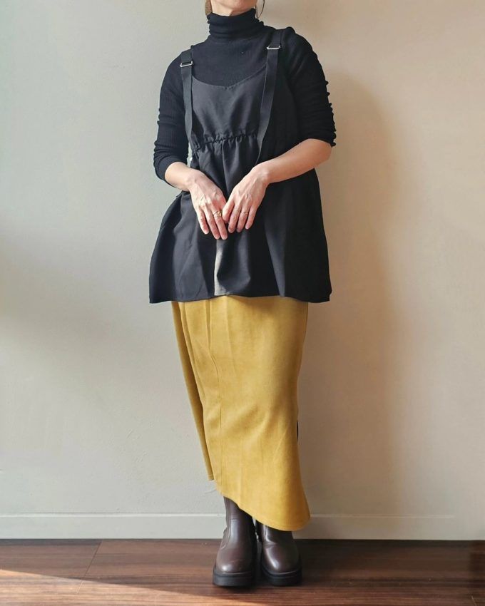 しまむらの「配色ベルトビスチェ」