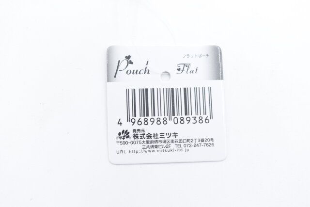 セリアのポーチ フラット シアーハートのJAN