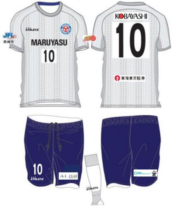 FCマルヤス岡崎、2024新ユニフォームを発表！今年はスタイリッシュな濃淡ストライプ