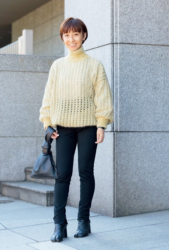 ボッテガ・ヴェネタのバッグ スナップ シップス 山岸真帆さん