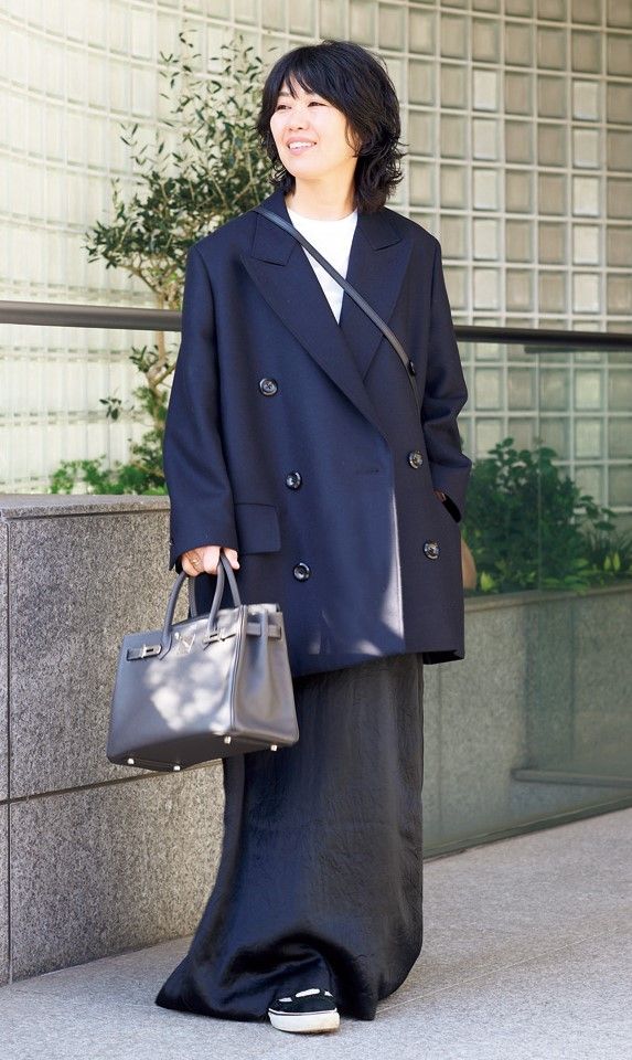 アウタースナップ スタイリスト大沼こずえさん ピーコート
