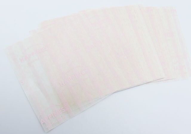 ダイソーのワックスペーパー（ダスティカラー、10cm×10cm、50枚）