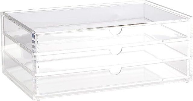 無印良品の重なるアクリルケース・横型3段