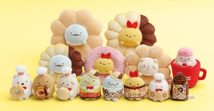 「すみっコぐらし」と「ミスタードーナツ」とのコラボグッズ