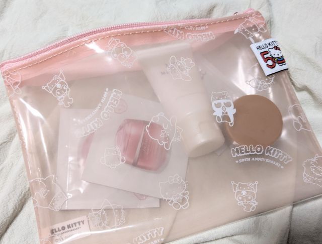 クリアポーチ中にものを入れたところ