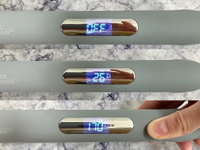 SALONMOON ミラーダブルイオン ストレートヘアアイロンの温度設定