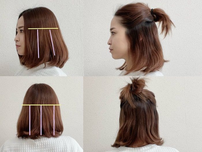 ヘアアイロンを当てる部分をブロック分けにする