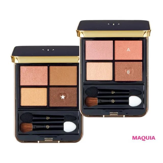 最新！ 広瀬アリスさんのメイクを徹底解剖_アイシャドウ_（右から）オンブルクルールクアドリ 8、同7 各￥9680／クレ･ド･ポー ボーテ