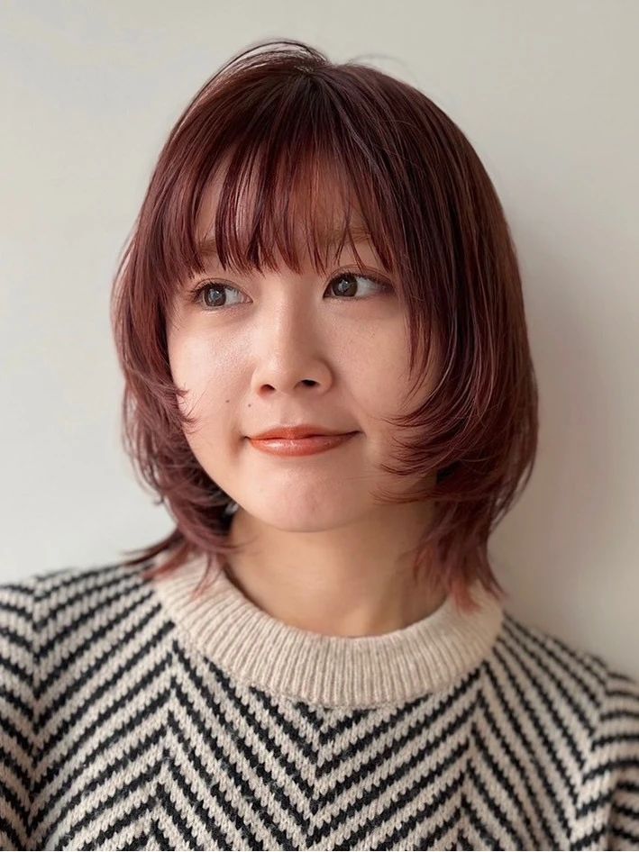 ボブ ヘア 髪型 ヘアスタイル 大人 前髪あり