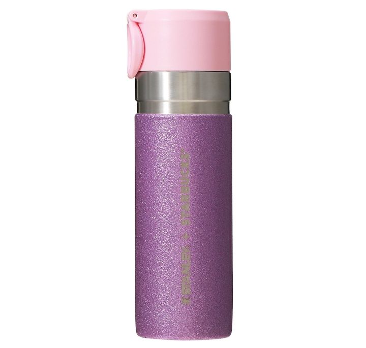 「ステンレスボトルSTANLEYグリッターパープル」473ml 5300円
