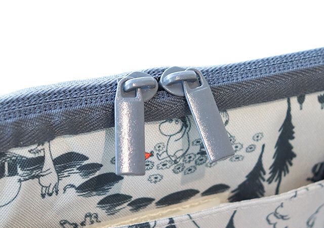 リンネル4月号付録 創刊号 ムーミン PCやタブレットも入るマルチバッグ ファスナー